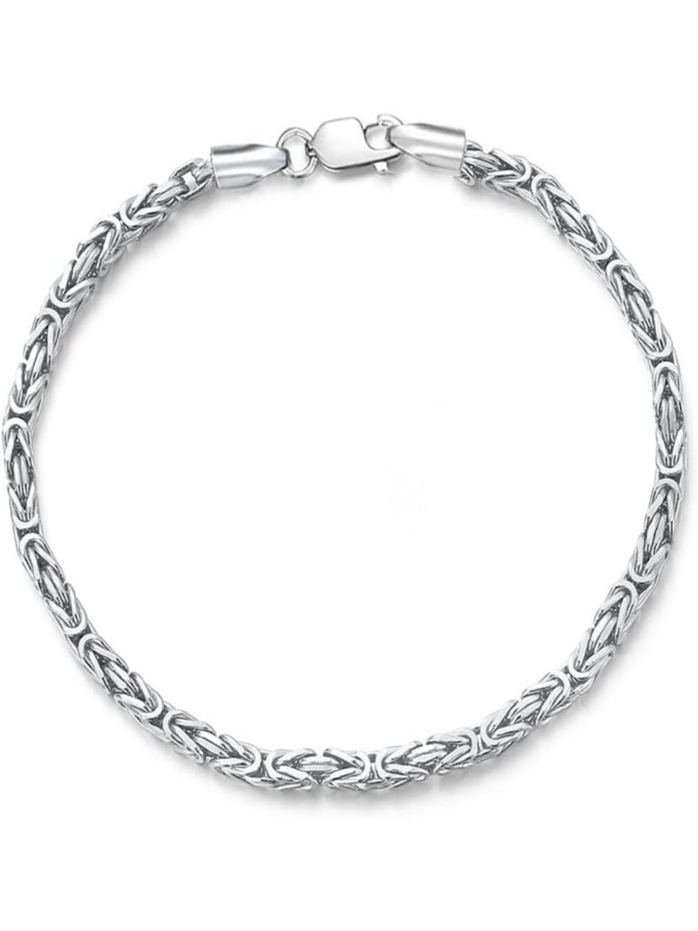 Stylish 2.4mm Byzantine Chain Bracelet - Italy-Inspired Fashion Jewelry